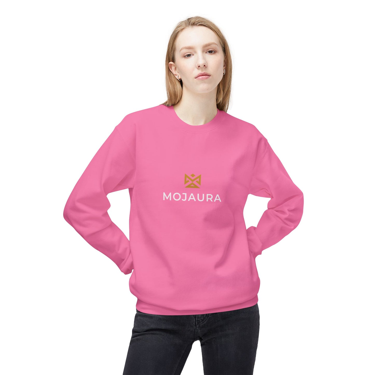 MOJAURA Unisex Midweight Softstyle Fleece Crewneck Sweatshirt