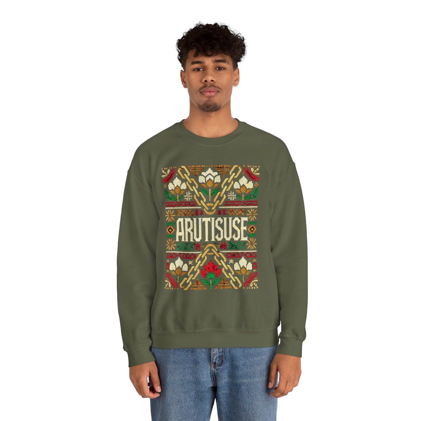 ARUTISUSE CHAIN Unisex Heavy Blend™ Crewneck Sweatshirt