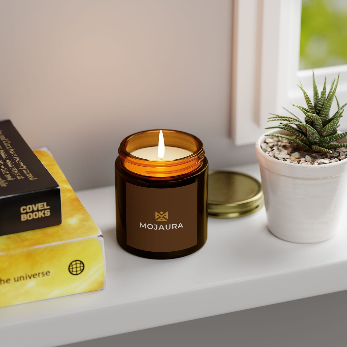 Mojaura Scented Candles, Coconut Apricot Wax (4oz, 9oz)