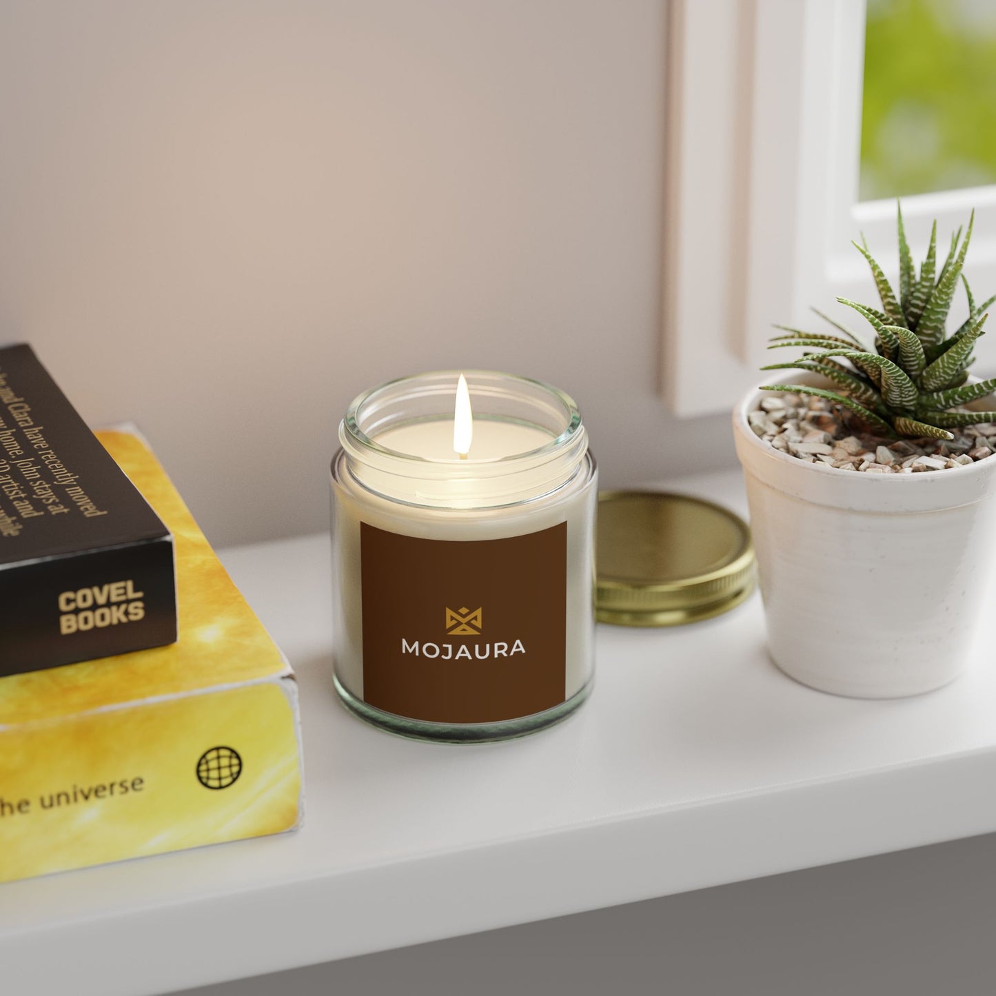 Mojaura Scented Candles, Coconut Apricot Wax (4oz, 9oz)