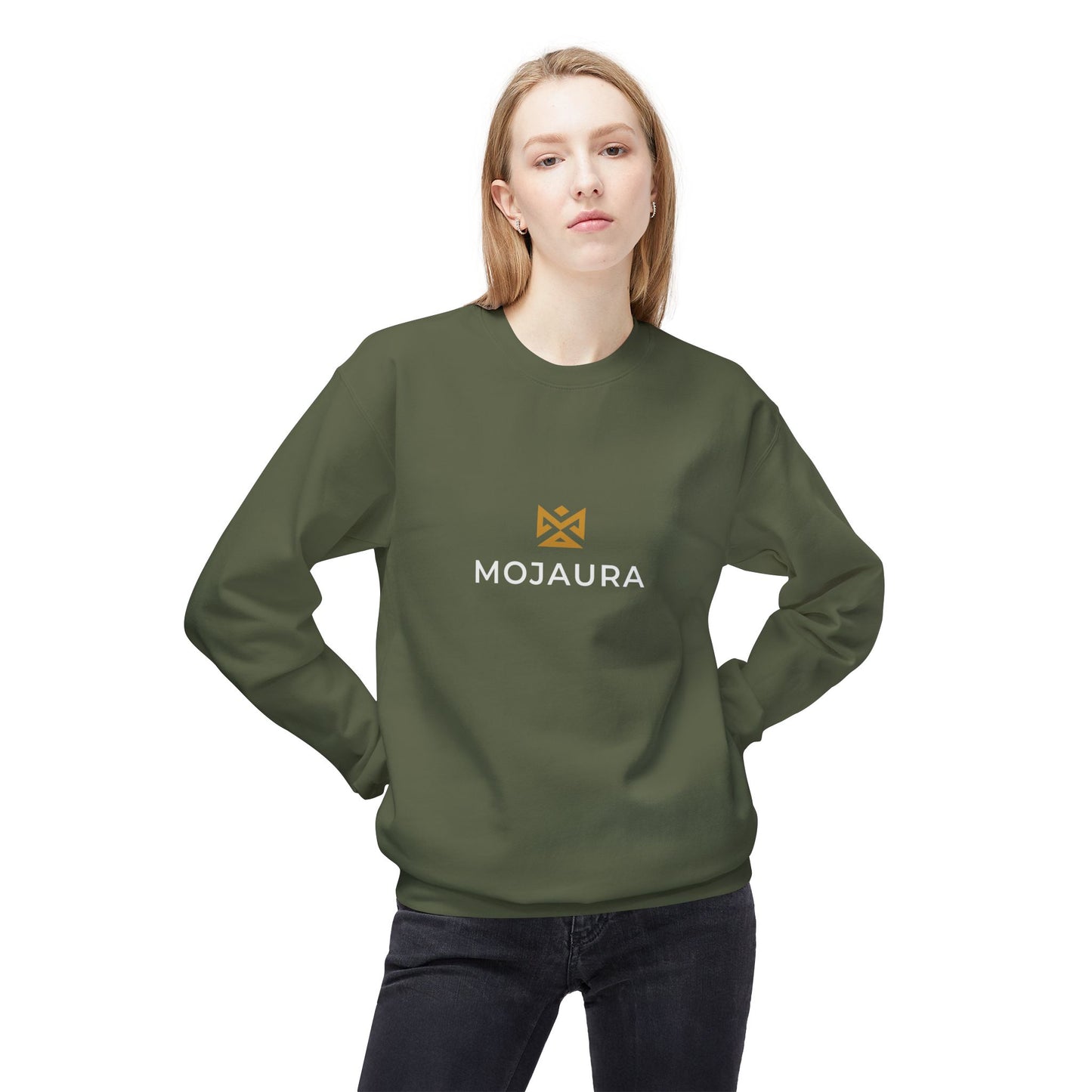 MOJAURA Unisex Midweight Softstyle Fleece Crewneck Sweatshirt