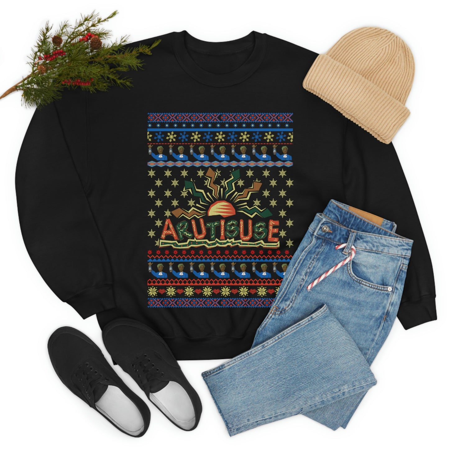 ARUTISUSE Holiday  Crewneck Sweatshirt