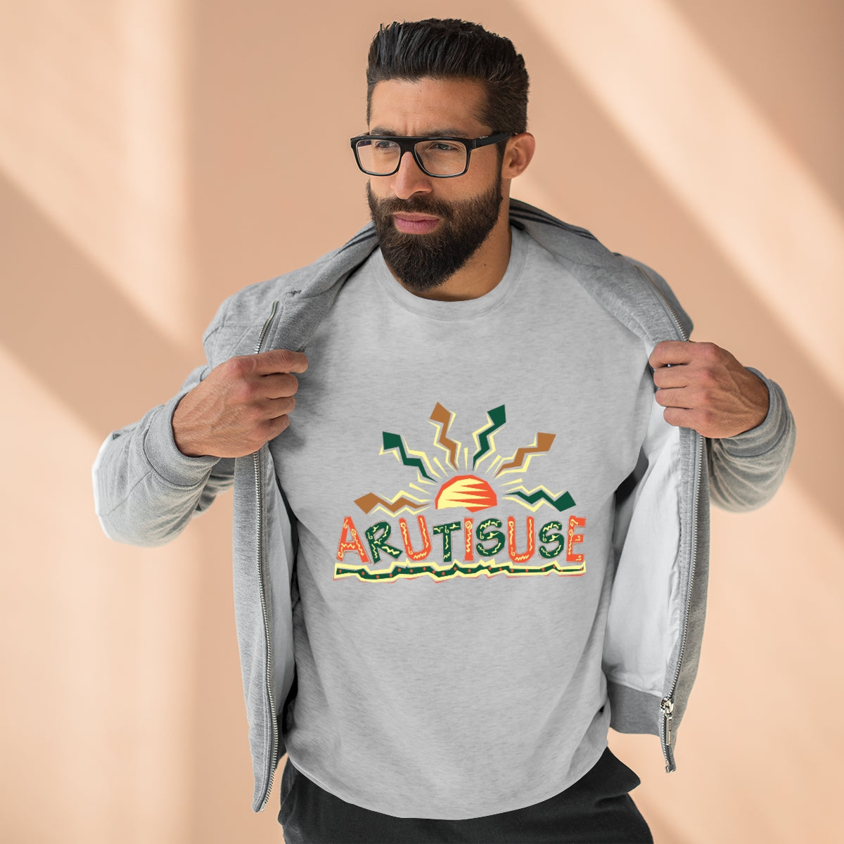 ARUTISUSE Unisex Premium Crewneck Sweatshirt