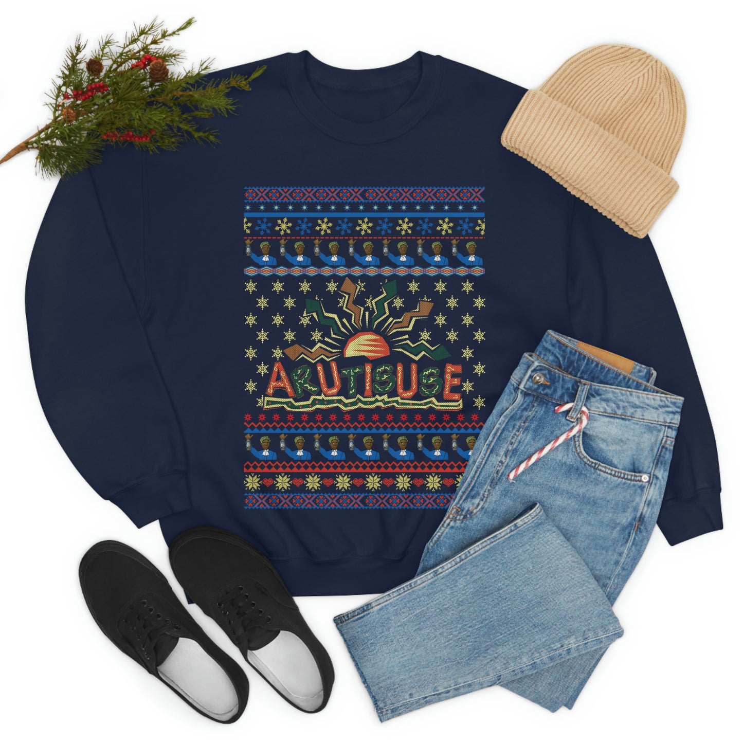 ARUTISUSE Holiday  Crewneck Sweatshirt